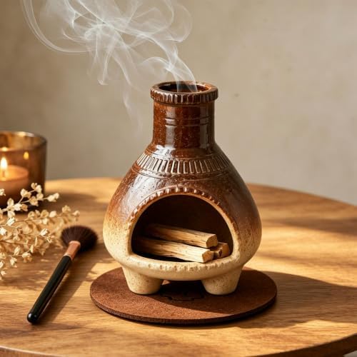 Palo Santo Holder, Mini Ceramic Incense Burner, Handmade Heat Resistant Incense Holders, Elegant Sage Burner for Sage, Aromatherapy, Yoga, Meditation and Home Decor by Unknown