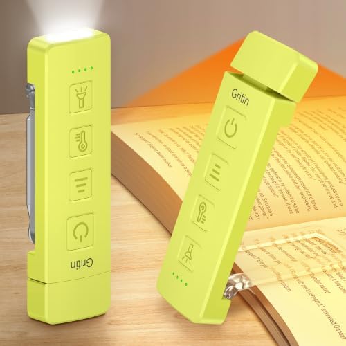 Gritin 2026 Gen 2 Rechargeable Book Light,2-in-1 Reading Light & Flashlight by Gritin