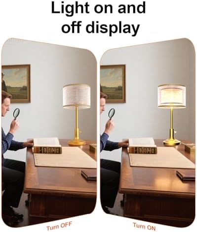 Lightdot Mid Century Table LampVintage Gold Dimmable Table Lamp - Image 5