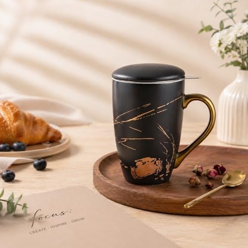 AmorArc Tea Cup With Infuser and Lid, 18oz Loose Leaf Tea Mug With Steeper - Image 6