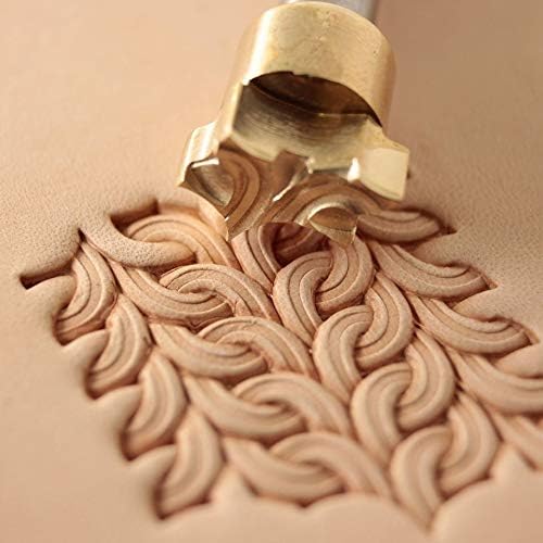 DandS ltd Leather Stamp Tool, Basket Weave, Professional Steel Craft Tool for Leatherworking, Embossing, Carving & Stamping Leather Projects, Belts Wallets & DIY Projects Compatible with Mallet #419