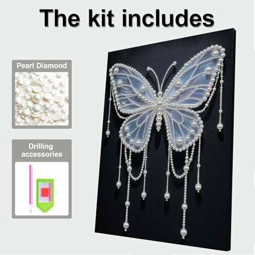 DIY Pearl Painting with Frame, Creative Design, Handmade Stress-Relieving Home Wall Decoration, Includes Frame and Tools-Butterfly-2 - Image 7