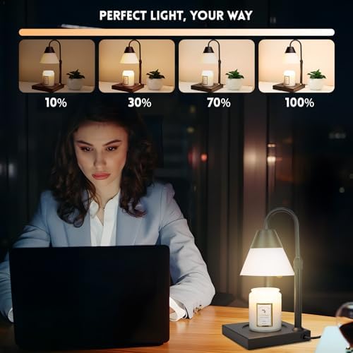 LALISU Candle Warmer Lamp Timer Dimmable, Adjustable Height Candle Melter - Image 2
