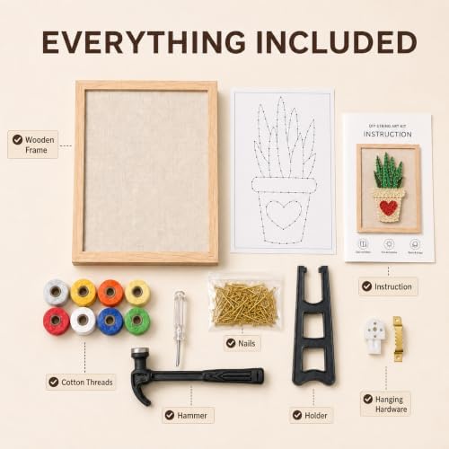 RM Studio DIY String Art Kit, Arts and Crafts for Adults Women Teen Girl, Handmade Funny Gift Art Project for Home Décor, Keepsake & Creative Crafts - Image 3