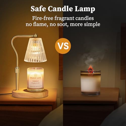 seenlast Candle Warmer Lamp with Timer Dimmer Adjustable Height for New Home Bedroom,Mothers Day Gifts,Vintage Home Decor for Scented Jar - Image 4