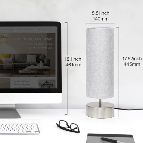 Bedside Touch Lamp, 3 Way Touch Control Table Lamp, Modern Nightstand Lamp - Image 4