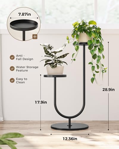 Bamworld Outdoor Plant Stand Metal Plant Stand Indoor - Image 3