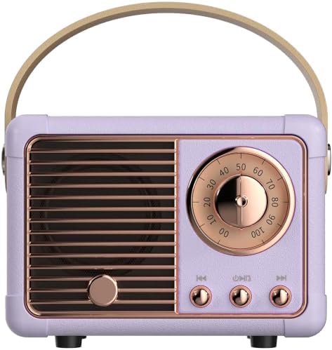 Baolira Retro Bluetooth Speaker, Gifts for Teen Girls Women, Purple Decor by Baolira