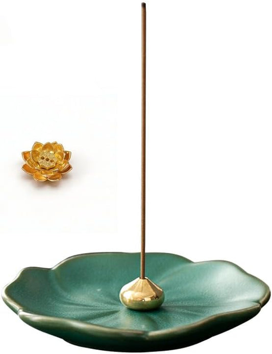 3.54” Cute Ceramic Incense Holder, Portable Ceramic Incense Stick Holder, Incense Burner with Ash Catcher, Handcrafted Incense Holder for Meditation, Yoga, Camping & Trip by Unknown