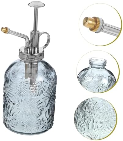 Yardwe 350ML Glass Plant Mister Spray Bottle Vintage Plant Spray Bottle Watering Bottle Small Watering Can (Silver) - Image 3