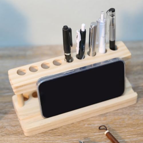 Personalized Pencil & Pen Holder for Desk with 9 Slot and Cell Phone Holder - Image 5