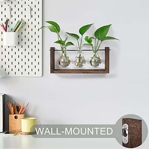 YIBOT Wall Hanging Planter Plant Propagation Stations Glass Flower Vase - Image 4