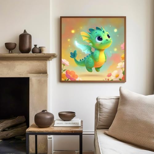 Mandun Dragon Paint by Numbers Kit for Kids, 8x8 inch - Image 2