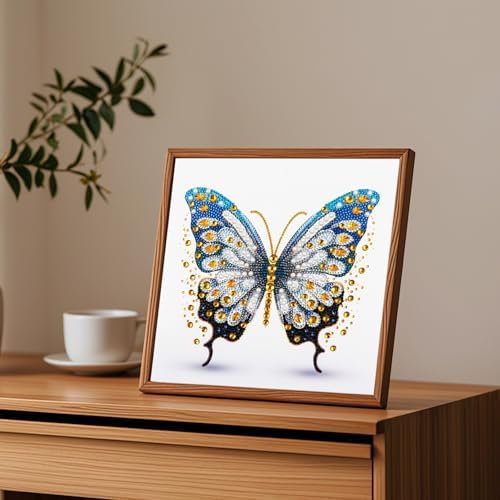 DIAMONDOUBLE Diamond Painting Kits for Adults on Velvet Canvas, 12x12 Premium Butterfly 5D Partial Drill Special Shape Diamond Art Kit for Beginners, DIY Diamond Art Craft for Home Wall Decor - Image 2
