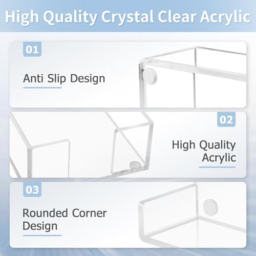 Acrylic Sticky Note Holder, 4 x 6 Crystal Clear Sticky Note Dispenser Acrylic Notepad Holder for School Home Office Desk Organization - Image 3