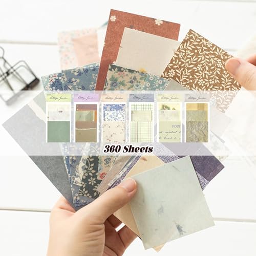 360Pcs Vintage Scrapbook Paper Kit, Collage Paper and Junk Journal Supplies - Image 4