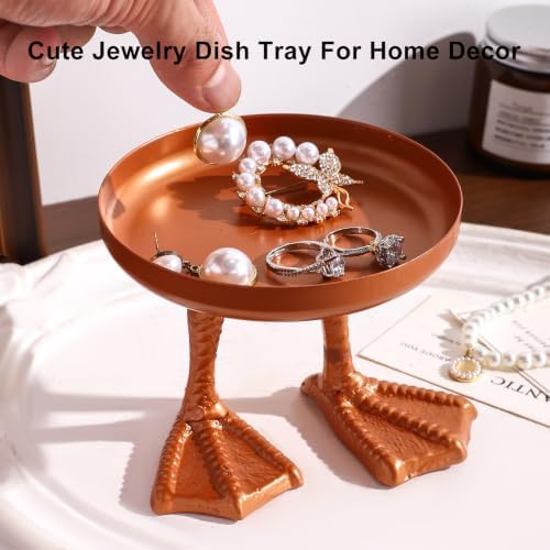 Duck Cute Jewelry Dish Tray. Ring Holder Dish Tray. Small Trinket Dish Tray.Jewelry Bowl.Rose gold. - Image 3