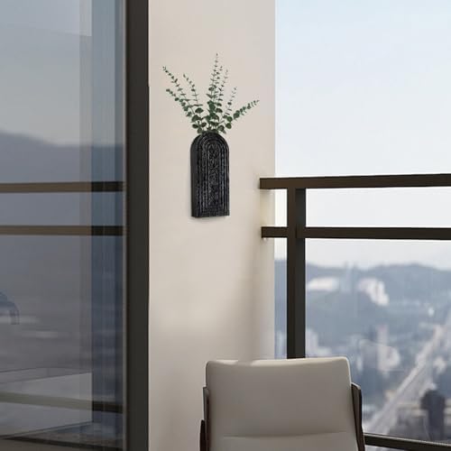 Handmade Wooden Wall Vases Set of 2 for Plants - Image 4