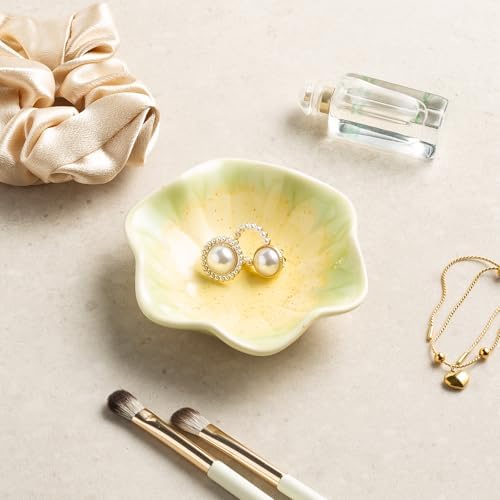 Ceramic Lotus Leaf Trinket Dish, Ring Holder for Jewelry - Image 3