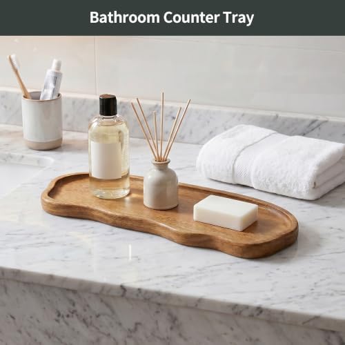 Small Wood Tray – Acacia Serving Platter Vanity Tray Mini Wooden Tray Decor - Image 7