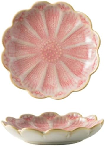 Small Ceramic Jewelry Holder Dish,Tray - Organizer for Necklaces, Earrings,Rings,Keys - Elegant Dessert Cake Plate Design (C-SET) - Image 5