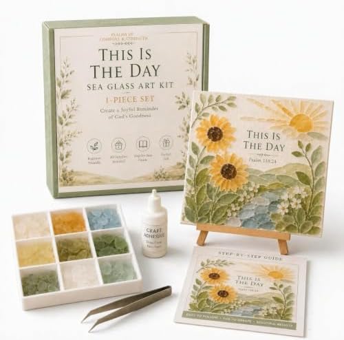 Sea Glass Ocean DIY Kit | Seaglass Mosaic Art Craft Kits for Adults by Unknown
