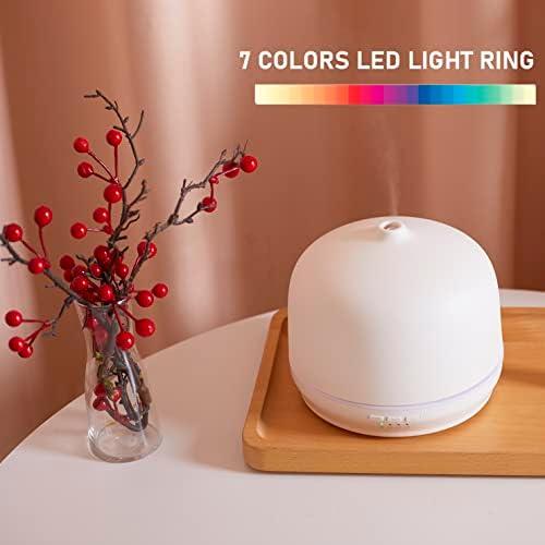 Ceramic Essential Oil Diffusers for Home Large Room, Aromatherapy Scent Air Diffuser Ultrasonic Aroma Defusers 500ml with Timed—White - Image 2