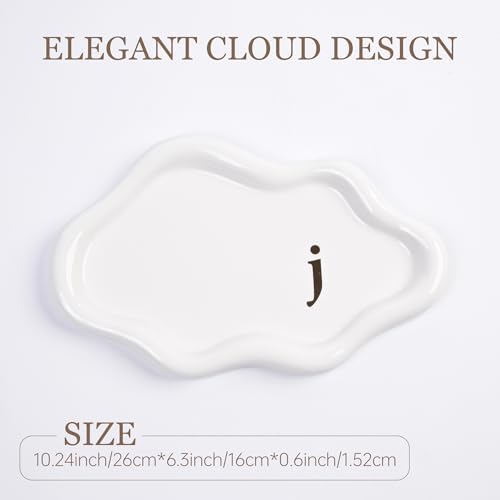 Ceramic Jewelry Large Decorative Cloud Tray, Trinket Dish (j) - Image 2