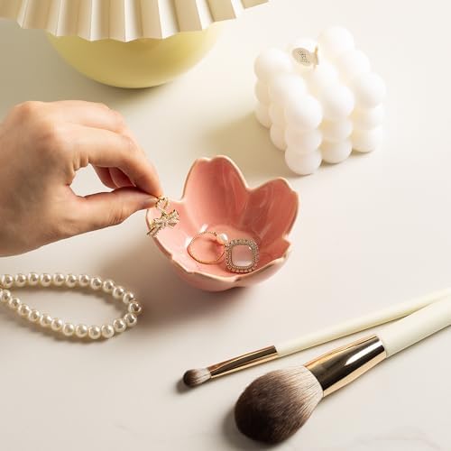 Flower Ring Holder Dish, Ceramic Jewelry Tray, Small Trinket Dish - Image 6