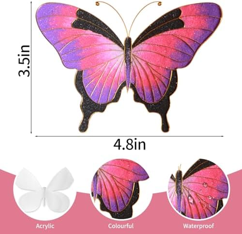 Filigree Enamel Art Painting Adult Craft Kits, DIY Art Projects Crafts Kits, Adult Painting Crafts Projects Kits for Seniors Teens Women, 3D Pink Butterfly Craftwork Decor Gift DIY Crafts Supplies - Image 3
