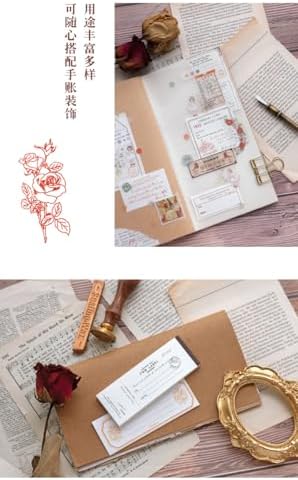 Alideco 400pcs Scrapbook Paper Vintage Simple Border Scrapbooking Paper for Journaling Supplies, Decorative Craft Paper for Junk Journals (boerweizhizhuangyuan) - Image 5