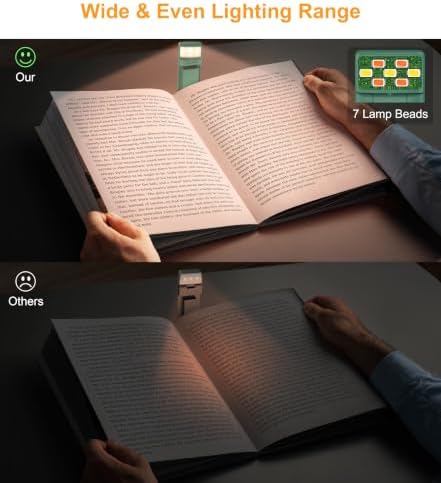 Gritin Book Light Rechargeable, Clip on LED Reading Light for Books in Bed - Image 5