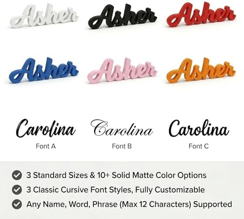 Personalized 3D Name Sign for Desk, Custom Freestanding Script Name Plate, Unique Aesthetic Name Decor, Matte Resin Desk Name Plaque, Custom Name Display for Home Office Table - Image 6