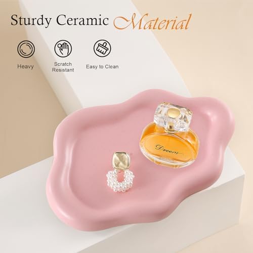 CCINPPY Ceramic Cloud Jewelry Tray Trinket Dish Key Bowl Nightstand Decor - Image 5