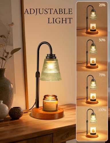 Candle Warmer Lamp with Timer Dimmable, Lamp Candle Warmer Birthday Gifts for Women, Black Adjustable Wax Melter Warmer for Jar Candles, House Warming Gift Home Decor - Image 3