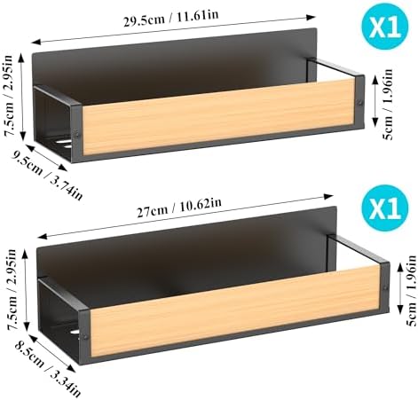 HuggieGems Metal Magnetic Spice Rack for Refrigerator Wood, 2 Pack - Image 5