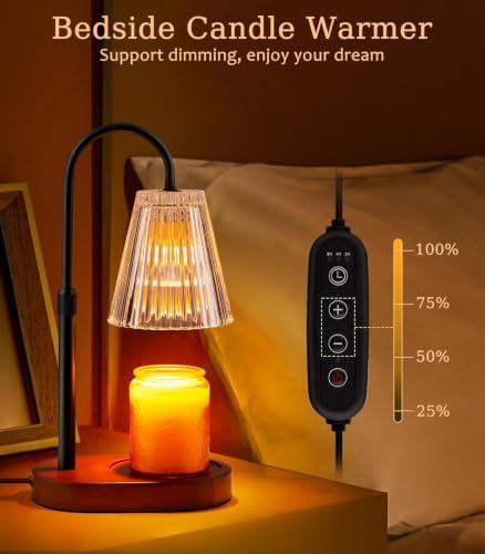 Candle Warmer Lamp with Timer - Electric Candles Wax Warmers Glass Lamps - Image 3