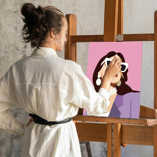 Ctosree 12 Pcs Pre Drawn Canvas for Painting,Cool Lady,8 x 10 Inch - Image 4