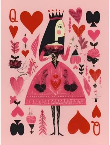 Pink Poker Diamond Art Kits for Adults Diamond Painting Kit for Beginner by KICHANG