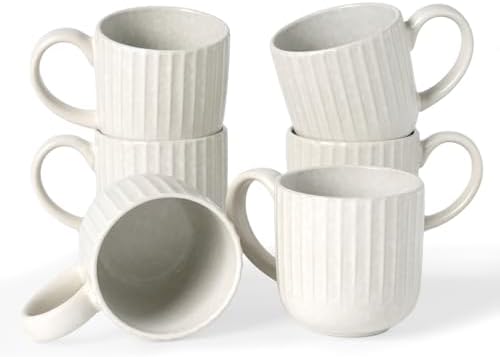 famiware Coffee Mugs Set of 6, Starlight 11 oz Mug Cups Set with Handle by Famiware