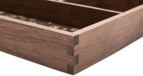 pandapark Wood Organizer Tray,Black Walnut,Desk & Drawer Storage Box (Walnut Dream) - Image 7