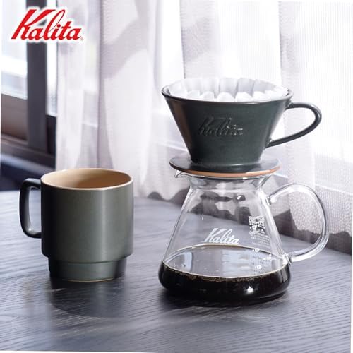 Carita Kalita Coffee Dripper Mino Ware High Heat Retention Pottery for 1 to 2 People, DACHI & KalitaMI 155, Sand Black #01107, Wave Series, Made in Japan, Drip Equipment, For 1 Person - Image 3