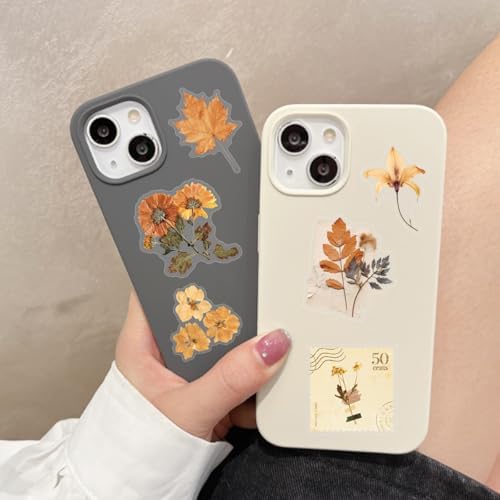 50PCS Transparent Flora Scrapbook Stickers, Vintage Aesthetic Flowers Sticker for Scrapbooks Travel Journal, Vinyl Waterproof for Water Bottles Laptop Phone Scrapbook Supplies DIY Crafts(Flower-A) - Image 6