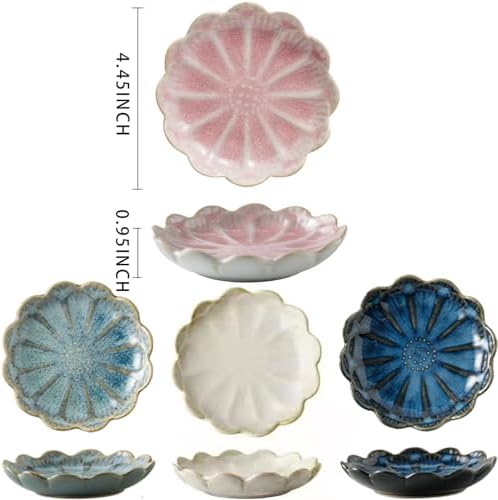 Small Ceramic Jewelry Holder Dish,Tray - Organizer for Necklaces, Earrings,Rings,Keys - Elegant Dessert Cake Plate Design (C-SET) - Image 2