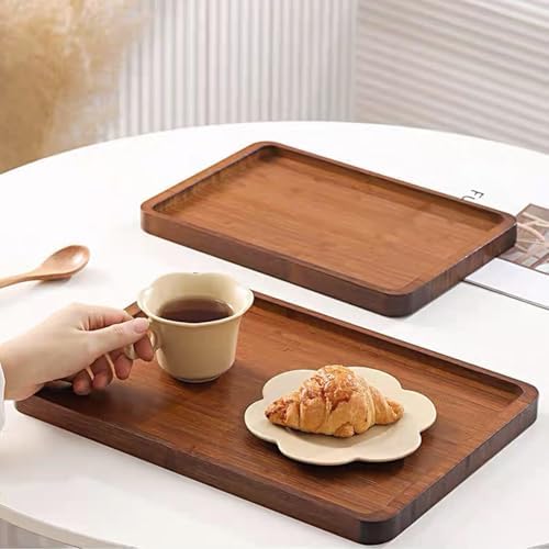 XZHXFX Bamboo Serving Tray, Brown, Large, - Image 2
