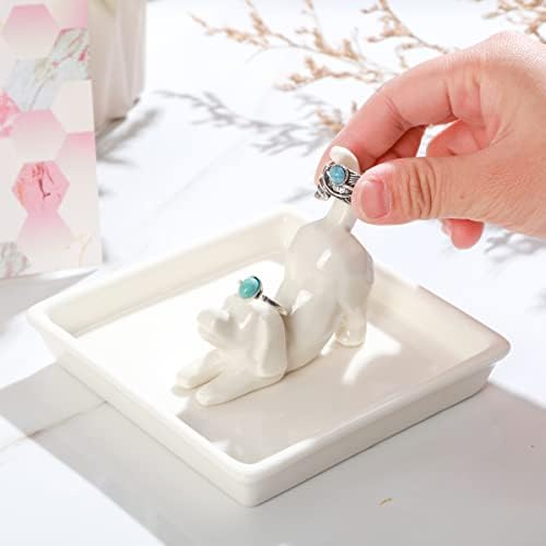 PUDDING CABIN Dog Mom Gifts for Women, Dog Ring Holder Dish Jewelry Holder, Dogs Lover Gift for Women Friends Female Mom Grandma Aunt as Mothers Day Birthday Wedding Christmas Gift - Image 4