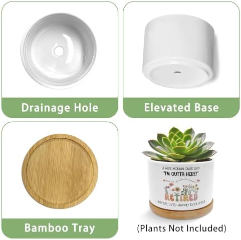 Retirement Gifts for Women Planter Pots - Image 6