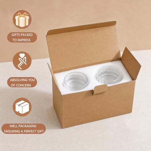 2 Pcs Cute Ribbed Glass Cups 18 oz - Image 6