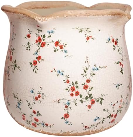 Ceramic Pots for Plants, French Country Flower Pot & Vase with Drainage by XiaanJiaju