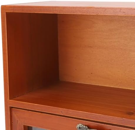 Mingzhe Solid Wood Desk Organizer with Display Shelf and Clear Drawer, - Image 7